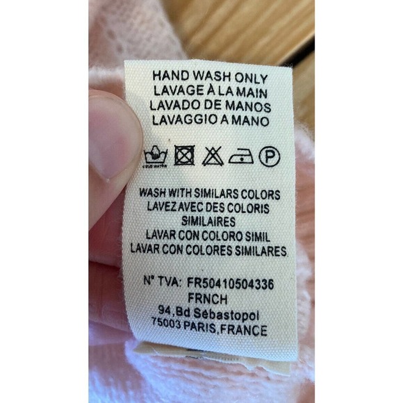 NEW Frnch Paris Button Up Knit Cardigan Size Small Women’s Pink - Picture 5 of 8